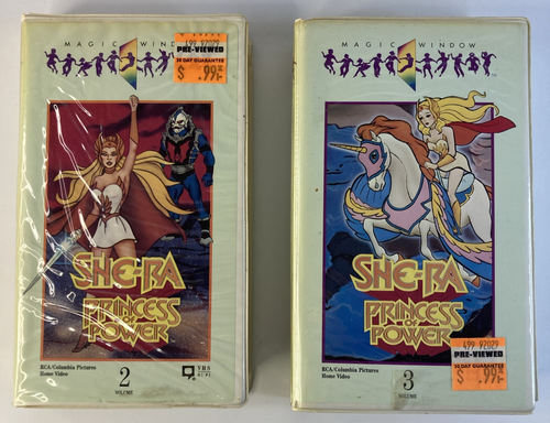She-Ra: Princess Of Power VHS Volume 2 & 3 1985 RCA Home Video