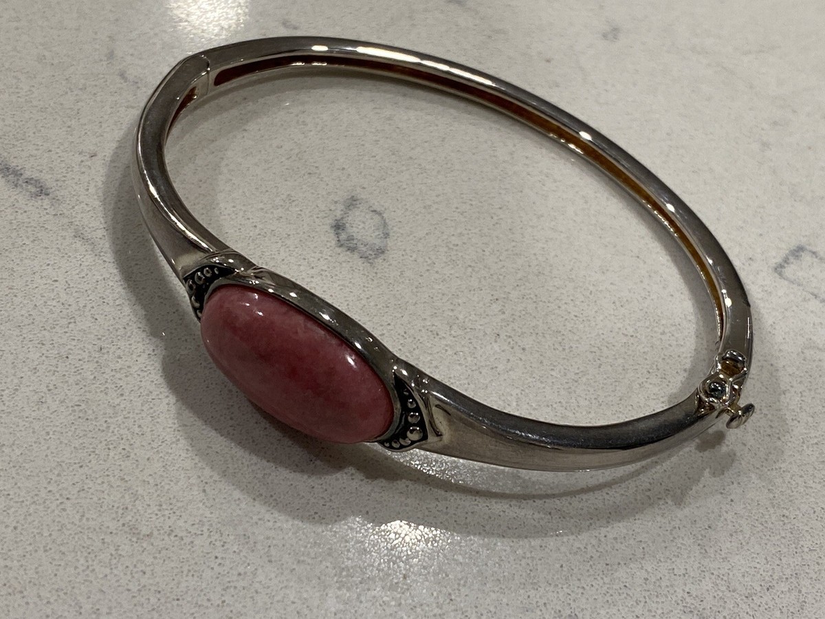 Sterling Silver 925 Southwestern Style Rhodochrosite Cabochon 
