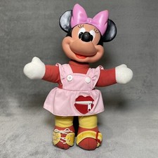Vintage 15" LEARN TO DRESS MINNIE MOUSE Disney Plush Vinyl Doll 1989 