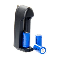 3pcs Ultra 1800mAh fire 16340 CR123A 3.7V Rechargeable Li-Ion Battery + Charger