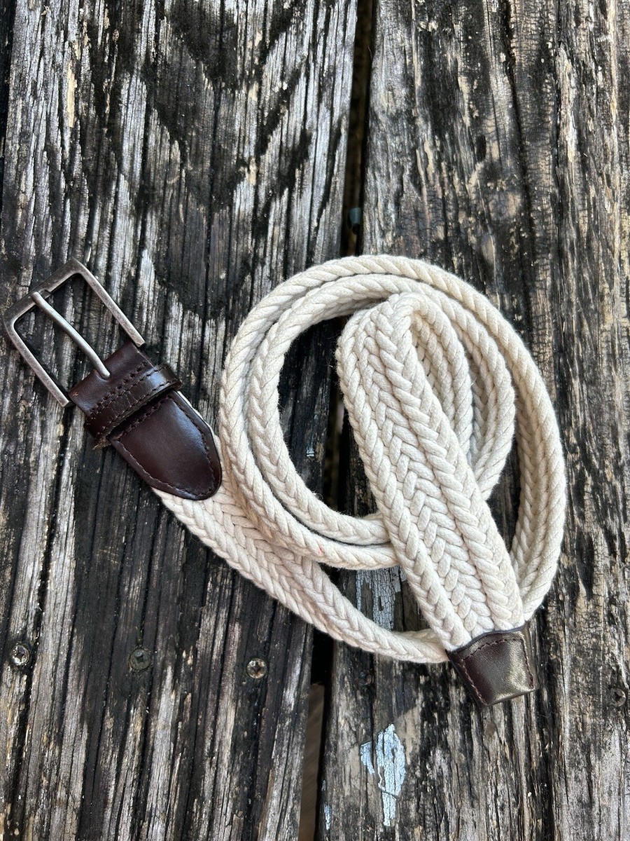 Woven Braided Unisex Dark Brown/White Adjustable Nautical  display picture 1