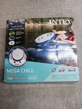 Intex Mega Chill 56822EP 35" Inflatable Floating Cooler Blue New