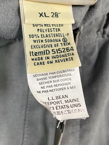 L.L. Bean Multisport Pants Men size XL 28" Gray Hiking Lightweight Performance - Picture 4 of 24