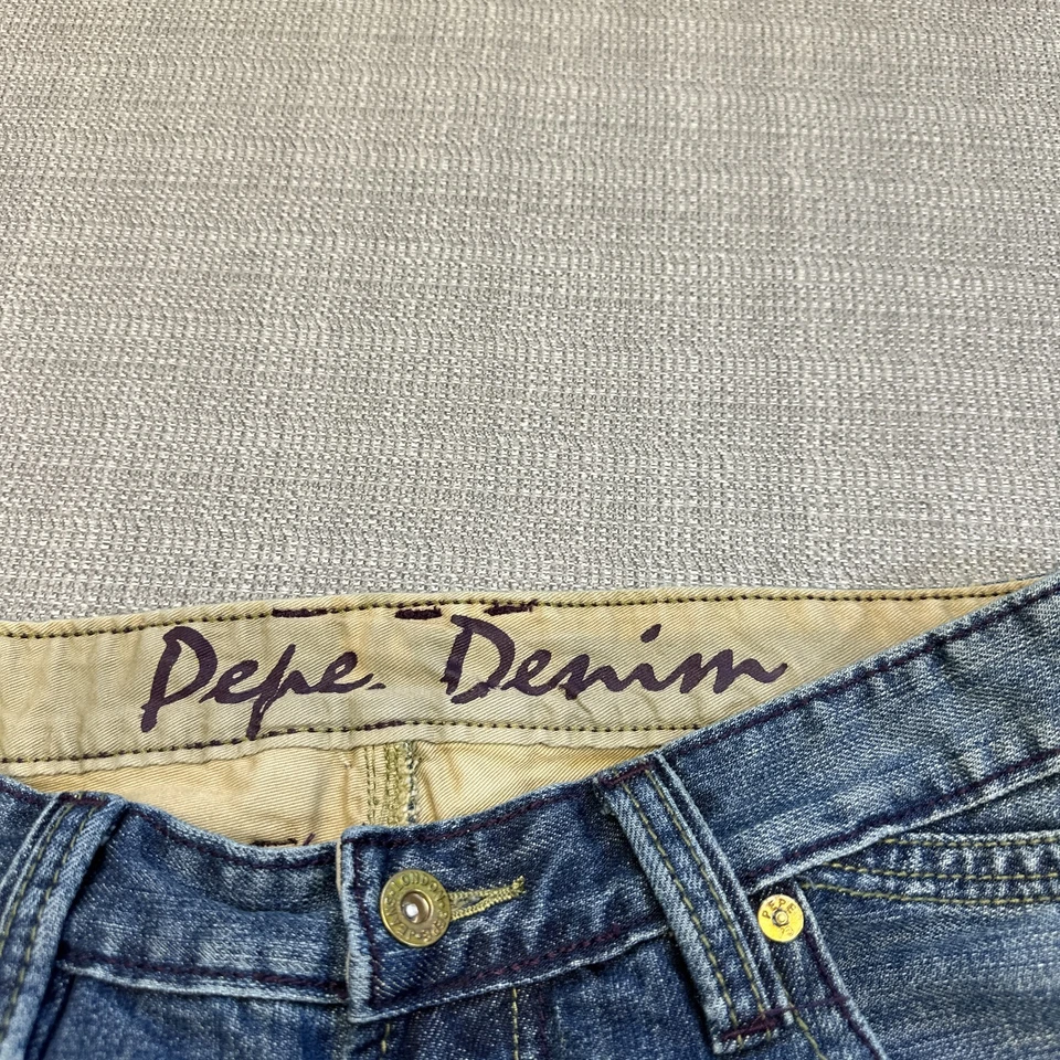 Pepe джинсовой ткани джинсы мужские 34 задний карман клапан Y2k хип-хоп Streetwear - Изображение 4 из 4