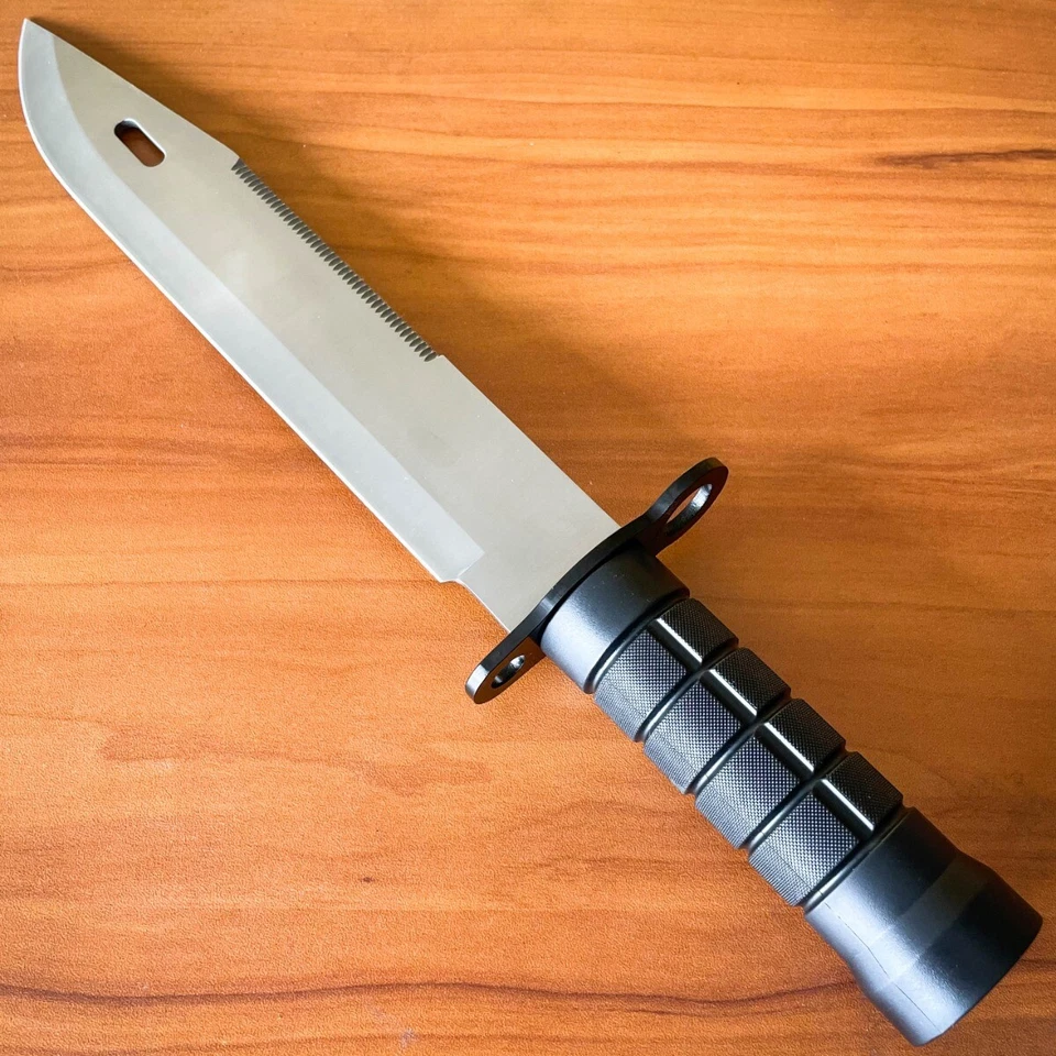 Kit de supervivencia Bowie militar cuchillo hoja fija plata rambo caza táctico 15" Foto 2 de 4