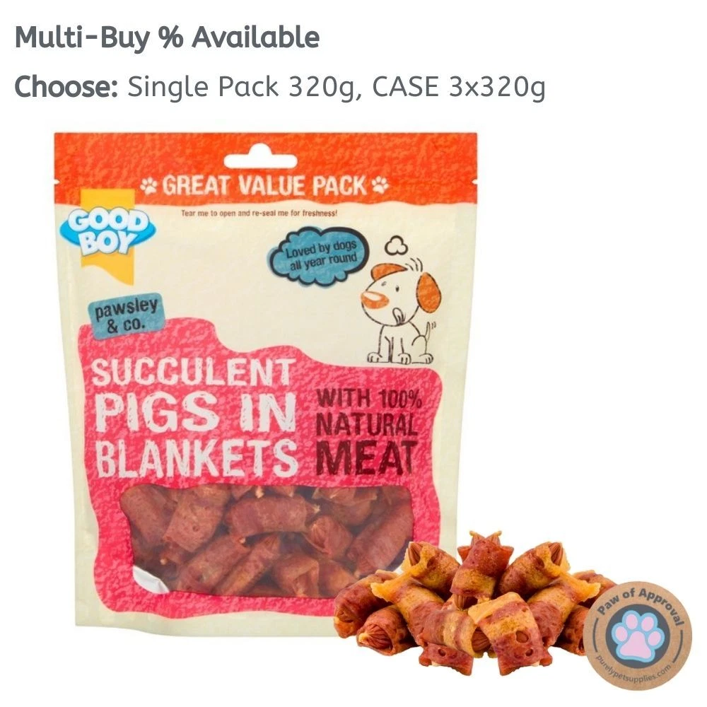 Good boy dog treats pigs hotsell in blankets