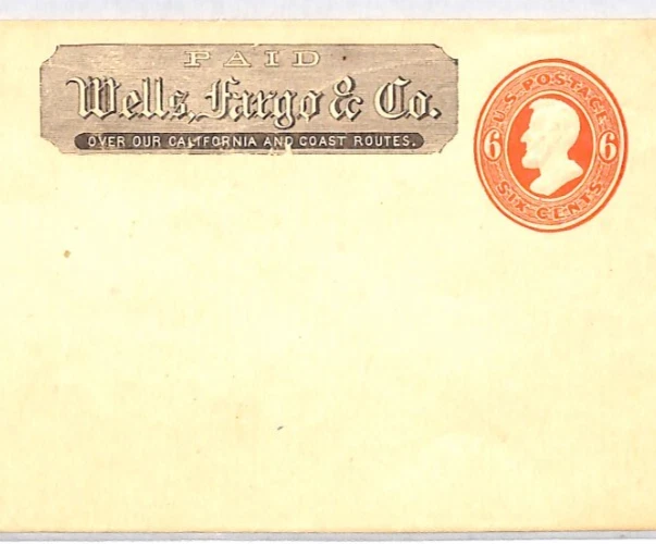 USA Cover *WELLS FARGO* ADVERT 6c Red LINCOLN Postal Stationery Scott.U182 XU26 - Image 4 of 4