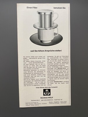 Buckau-Wolf Grevenbroich Buckau Wolf 1968 Vintage Ad Werbung Reklame