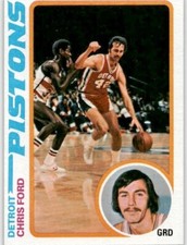 1978-79 Topps Basketball Card Chris Ford #15 Pistons