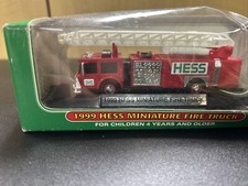 1999 Hess Miniature Fire Truck NIP  (Rubs on Plastic)