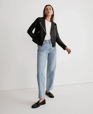Madewell Xl The Washed Leather Motorcycle Jacket