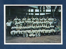 1955 BROOKLYN DODGERS World's Champion team 3-1/2" X 5" card ~ 1979 TCMA, Ltd.