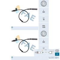2X Sensor FüR Raddrehzahl FAE 78023 2 Sensor Raddrehzahl Drehzahlsensor