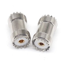 2PCS SO-239 UHF Female to Female Coupler Connector RF Barrel Adapter For PL-259