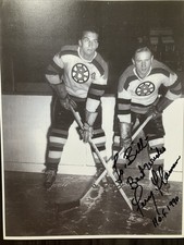 Boston Bruins Fern Flaman Autographed Print
