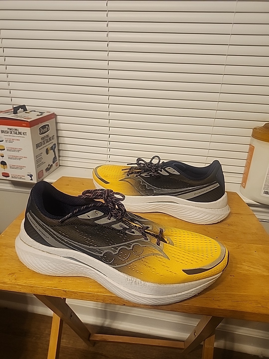 Saucony Endorphin Speed 3 Shoes Womens 12 Yellow Navy Athletic Running Sneakers thumbnail 4