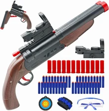 Double Barrel Toy Foam Blaster - Squirt with Suction Dart and Catridge,... 