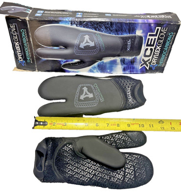 XCEL Dry Lock 5.0 5mm 3 Finger Dive Glove/ Thermocarbon Neoprene /medium