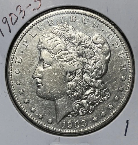 1903-S MORGAN SILVER DOLLAR,  XF DETAILS!