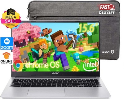   BRAND NEW Acer Chromebook 15.6'' Quad-Core N6000 4GB 128GB eMMC Chrome Sleeve