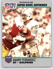 1990-91 Pro Set Super Bowl XXV Silver Manny Fernandez Miami Dolphins #83