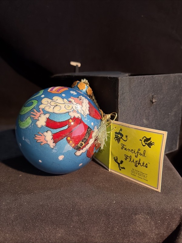 Fanciful Flights Christmas Ball Ornament Karen Rossi for Silvestri In Box