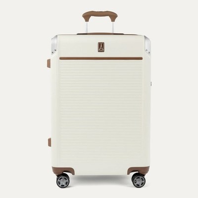 Travelpro Platinum Elite Medium Check In Hardside Spinner $380 MSRP Cream  White