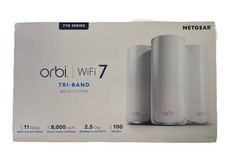 NETGEAR Orbi 770 Series Tri-Band WiFi 7 Mesh Network System RBE773 3 Pack