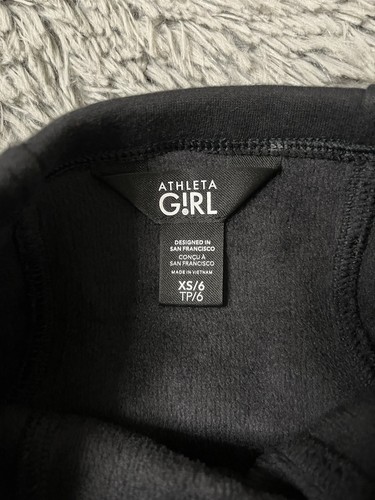 Athleta Girls Black Cozy Karma Sweatshirt Size xs/6 NWT - Picture 7 of 9
