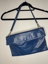 Gianni Chiarini Borsa a mano in vera pelle blu pochette Made in Italy