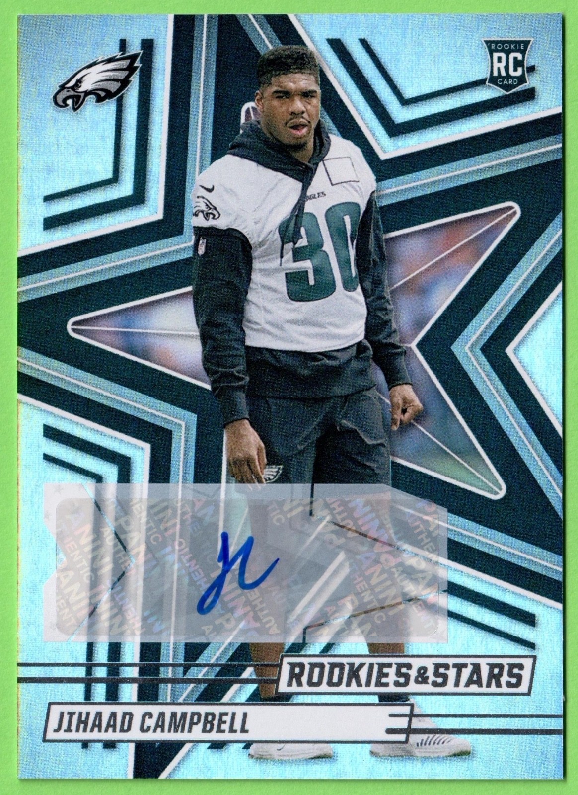 2025 Panini Rookies And Stars Holo Foil Auto Jihaad Campbell RC #142 Eagles