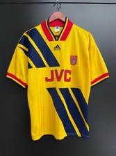 Arsenal 1993-1994 Away Football Shirt Jersey Vintage Adidas size 40-42 Kit Rare