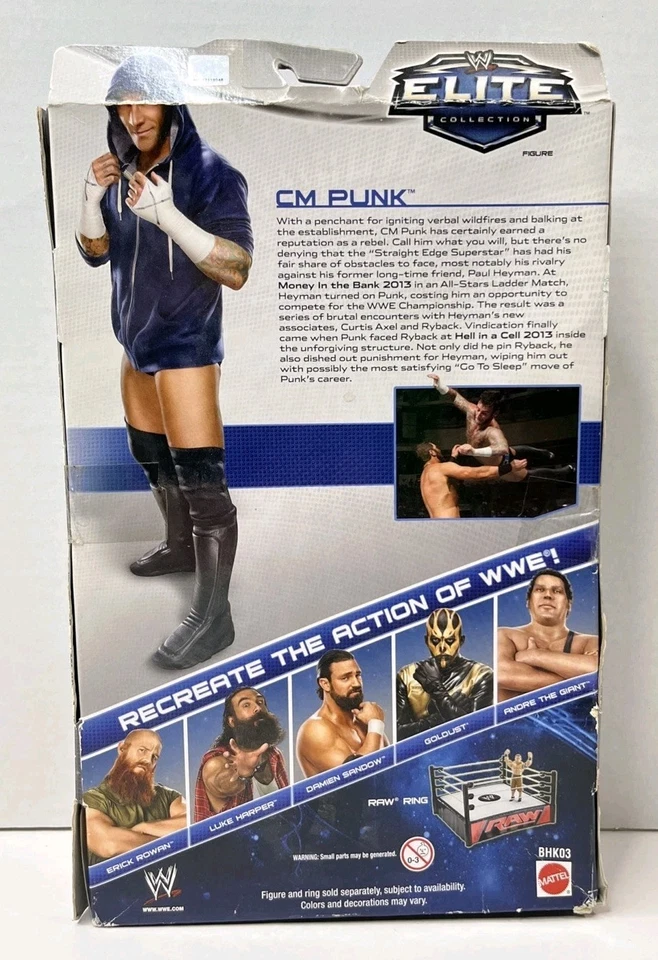 WWE Elite Collection Serie 29 - CM Punk con Sudadera con Capucha - Mattel - LEER Foto 3 de 4