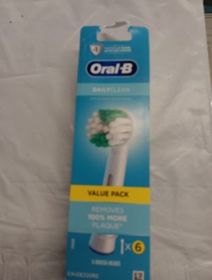 Oral-B Daily Clean Electric Toothbrush Replacement Brush Heads Refill, 6 Count