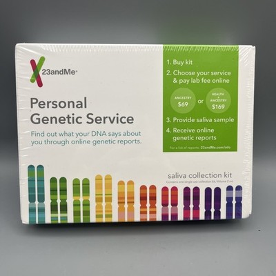 23 and Me Personal Genetic Service DNA Saliva Collection Kit EXP 12/2019