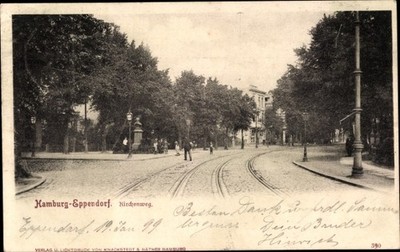 Ak Hamburg Nord Eppendorf, Kirchenweg - 10665364