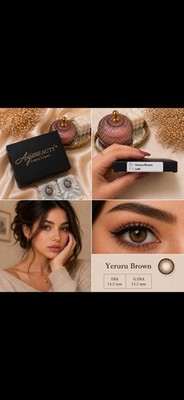 AjiaBEAUTY Glossy Brown Eye Beauty Look Cosmetic Accessory 14.2mm Natural Style