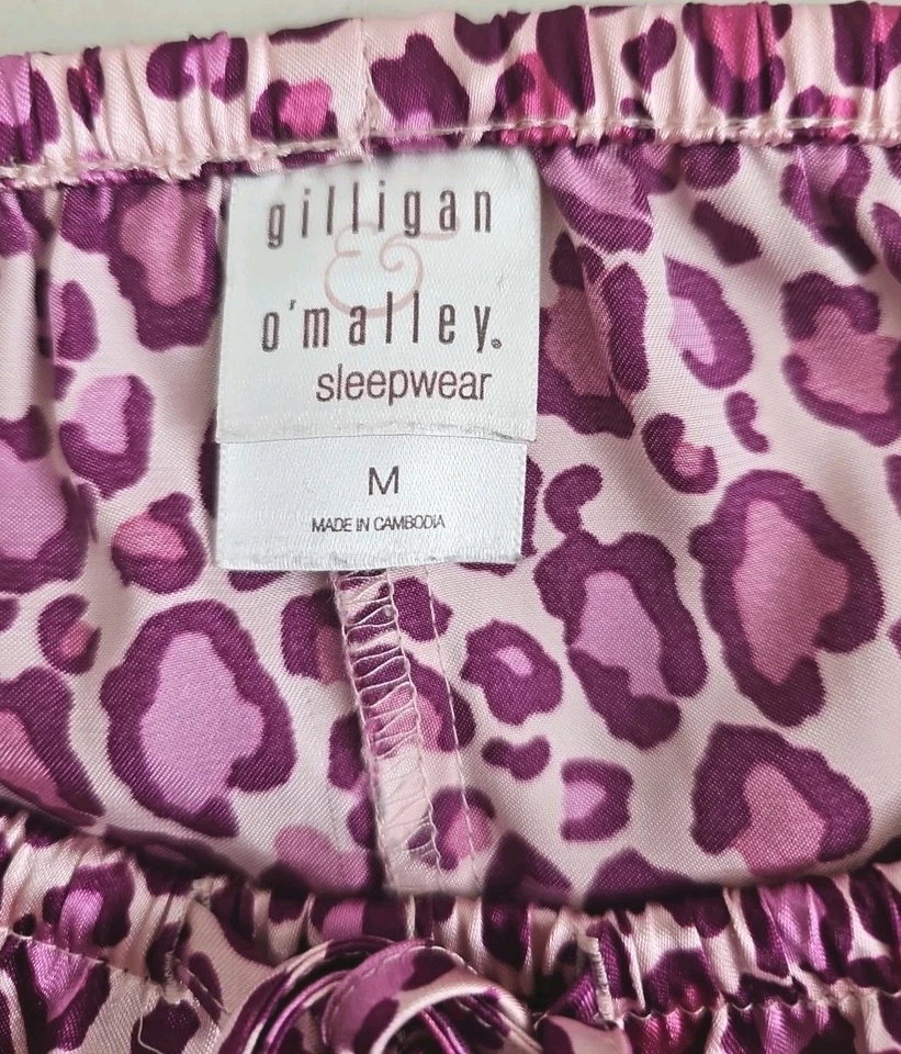 Pantalones de pijama Gilligan O’Malley ~Mujer Talla M~ Rosa Estampado Animal. Foto 2 de 4