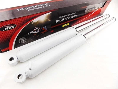HONDA QR50 82-03 JBS WHITE FRONT FORK LEG SET LH RH SUSPENSION SHOCKS - image 1 of 4
