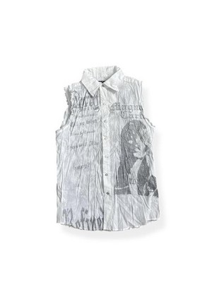 Vintage In the Attic 2pc Layered Chain Dog Tag Sleeveless Vest NWT