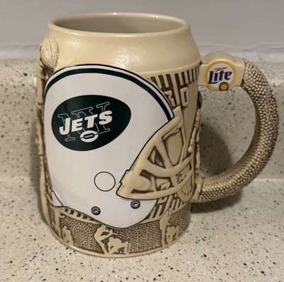 New York Jets Miller Lite NFL  3D Stein Mug