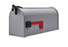 Grayson Gray, Medium, Steel, Post Mount Mailbox ST1000AM