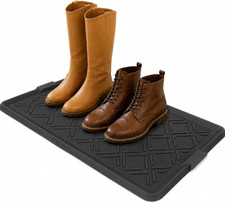 Boot Tray for Entryway, Rubber Shoe Mat, Waterproof Shoe Tray with Raised Edge,
