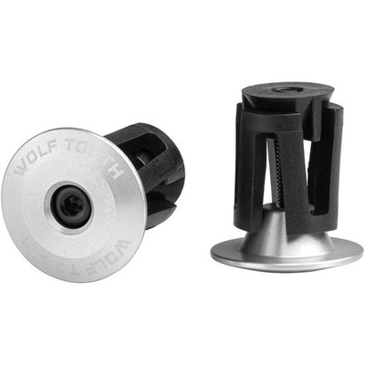 Wolf Tooth Alloy Bar End Plugs - Raw Silver BARPLUG-AL-RSIL
