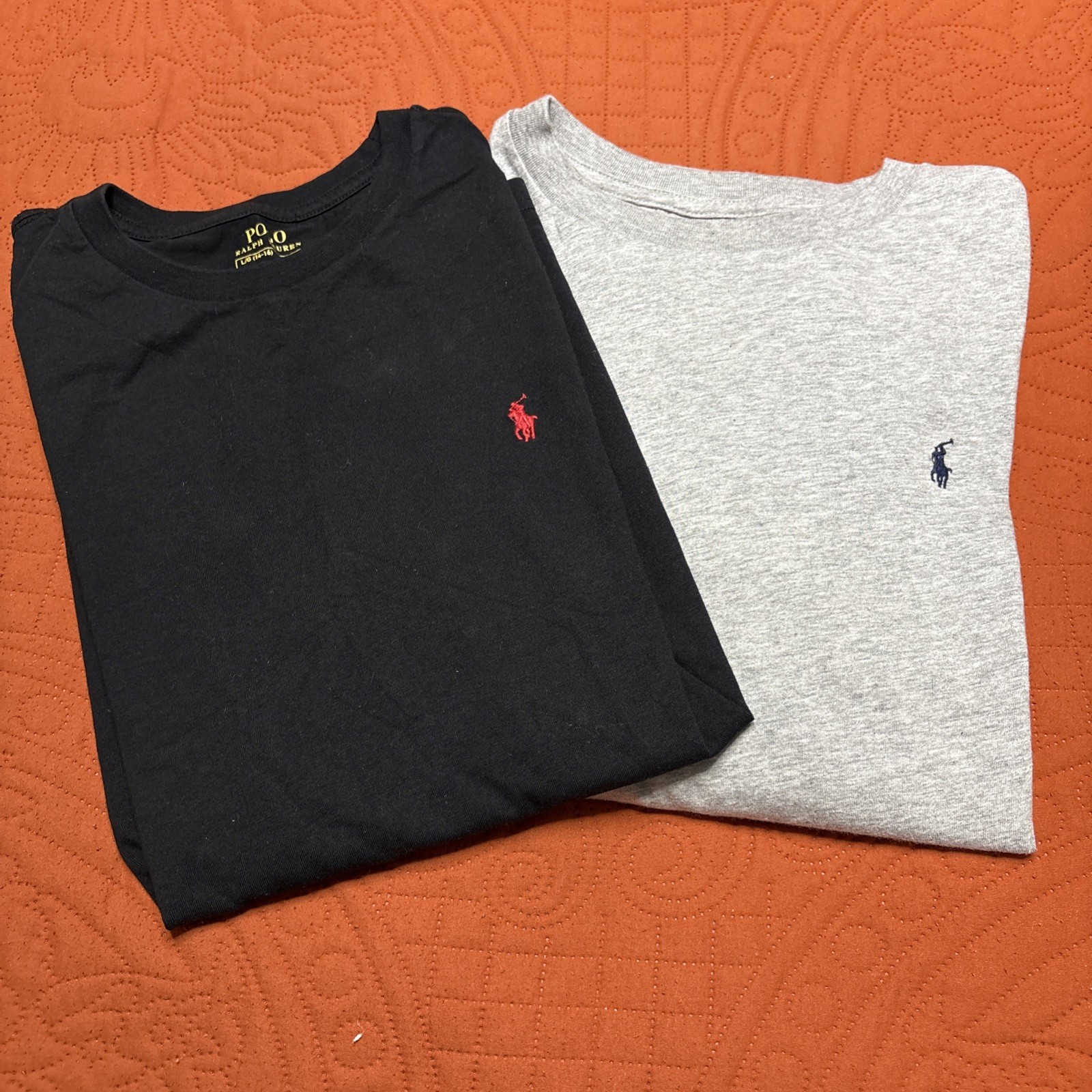 Polo Ralph Lauren Youth Long Sleeve Small Embroidered Logo T -Shirt Size L 14,16