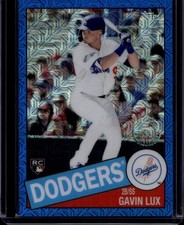 2020 Topps Update #CPC-23 Gavin Lux 1985 Topps Chrome Silver Pack Blue #/150