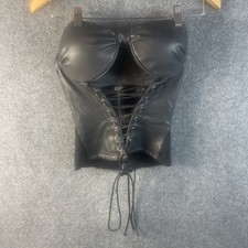 Akira Woman's Corset Black Sz Small Polyester Zip Back