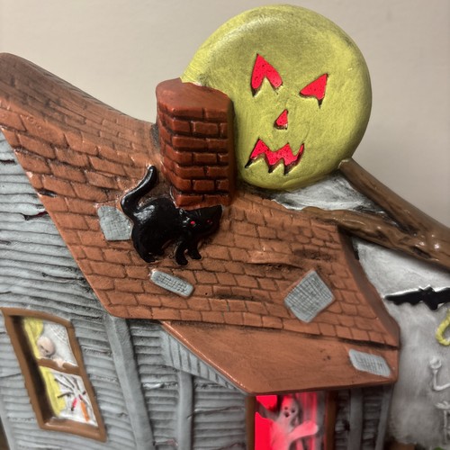 De colección Halloween Espeluznante Casa Embrujada Luz Roja Fantasma Esqueleto Serpiente Murciélago Años 70 - Imagen 5 de 10