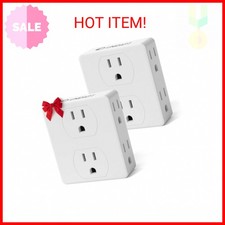 Multi Plug Outlet Splitter, Unidapt Multiple Outlets Extender Adapter with 6 AC