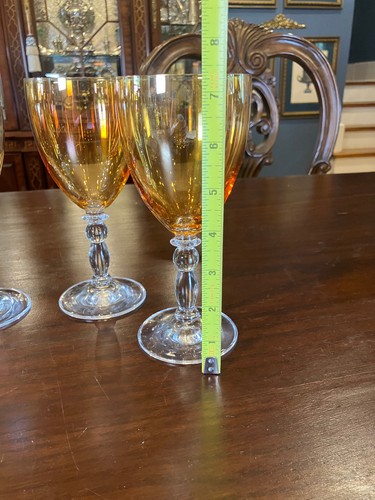 Luster Gold by Pier 1 - Four Crystal All Purpose Goblets - Picture 4 of 4